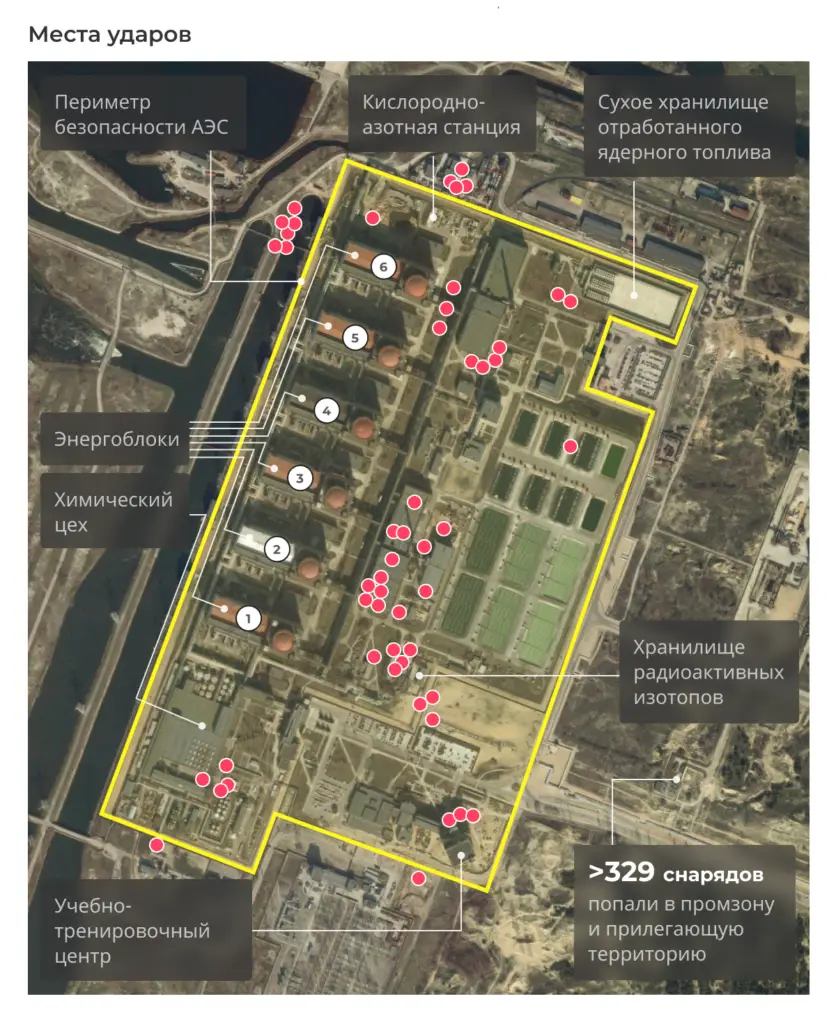 Beschuss des ZNPP Karte ru